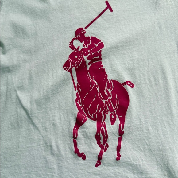 Polo by Ralph Lauren Big Pony Tee White and Pink - Picture 2 of 4